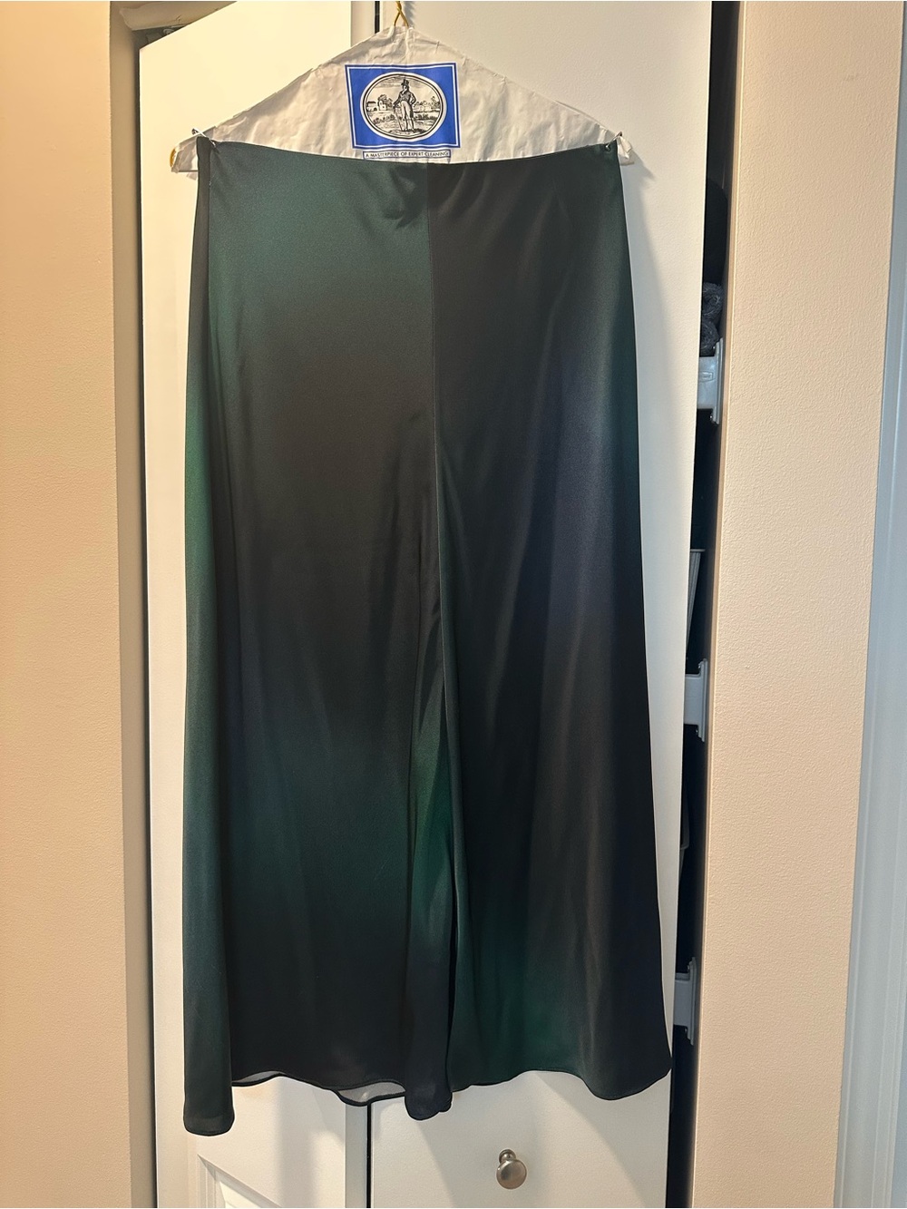Aritzia Babaton Deep Forest Green Satin Trousers